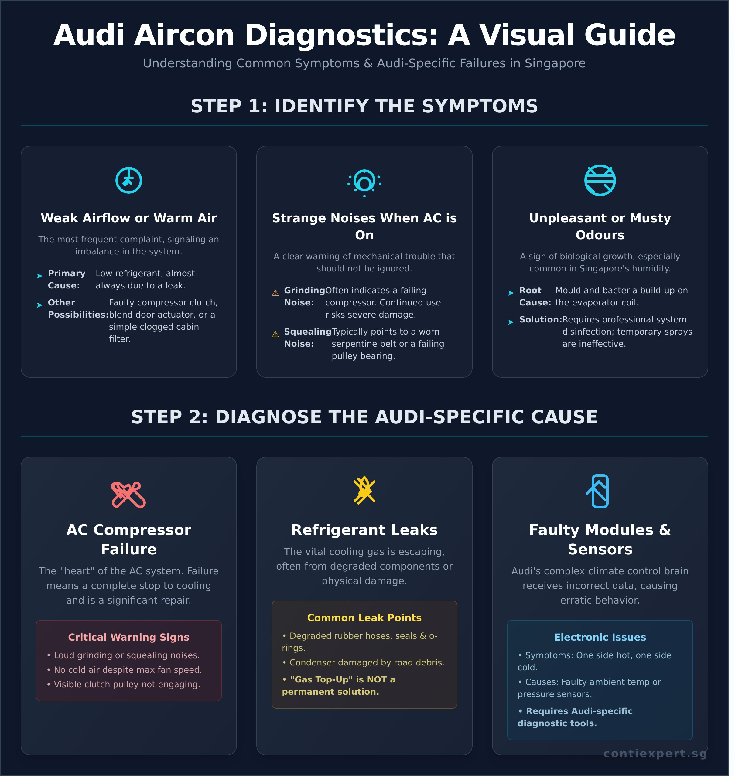 Expert Audi Aircon Repair in Singapore: A Complete Guide - Infographic